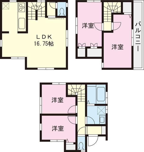 Floor plan. 34,800,000 yen, 4LDK, Land area 86.52 sq m , Building area 90.87 sq m