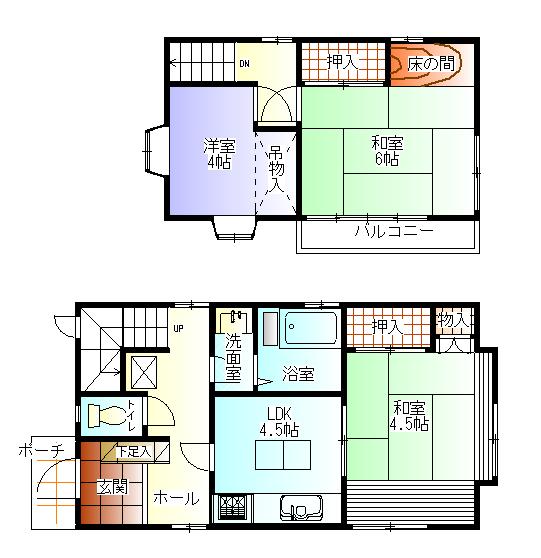 Floor plan. 10.8 million yen, 3DK, Land area 75.67 sq m , Building area 60.44 sq m