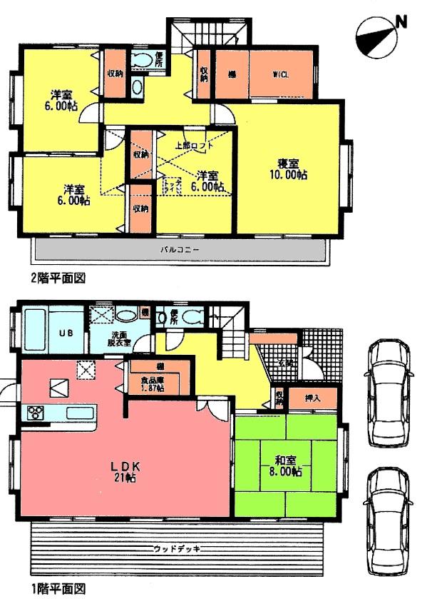 Floor plan. 46,800,000 yen, 5LDK + S (storeroom), Land area 172.05 sq m , Building area 144.49 sq m floor plan