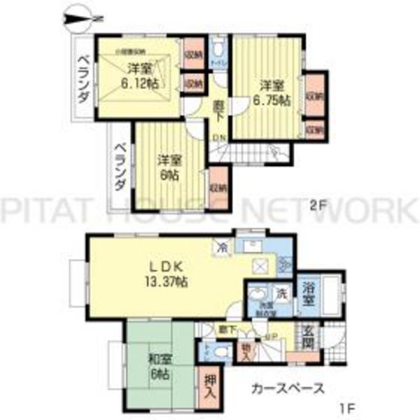 Floor plan. 29.4 million yen, 4LDK, Land area 102.77 sq m , Building area 90.71 sq m