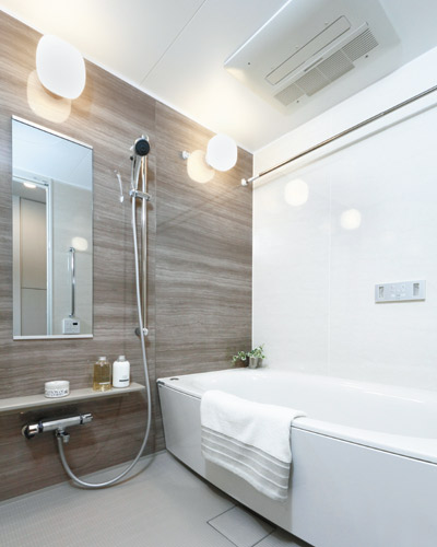 Bathing-wash room.  [bathroom] Of course, full auto function, Warm bathtub and W water-saving shower, Bathroom heating dryer, Such as the adoption mist sauna. Furthermore, After also listen to music, Easy to clean after bathing. Not just to bathe, Than now bath time, It will produce more happy.