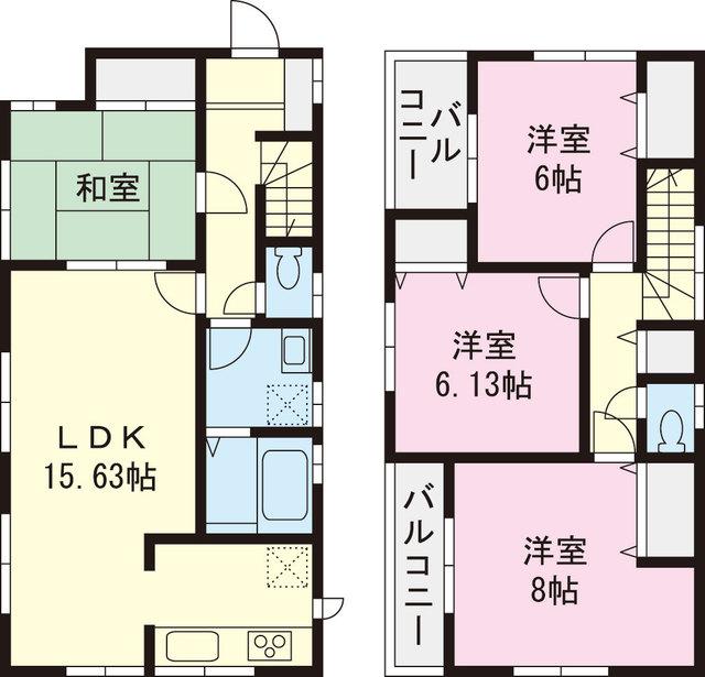 Floor plan. 42,800,000 yen, 4LDK, Land area 110.84 sq m , Building area 96.46 sq m