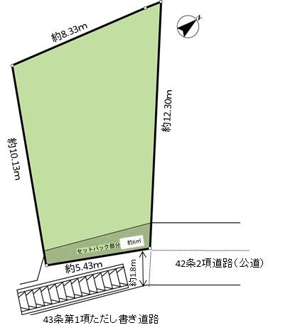 Compartment figure. Land price 9.5 million yen, Land area 73.88 sq m