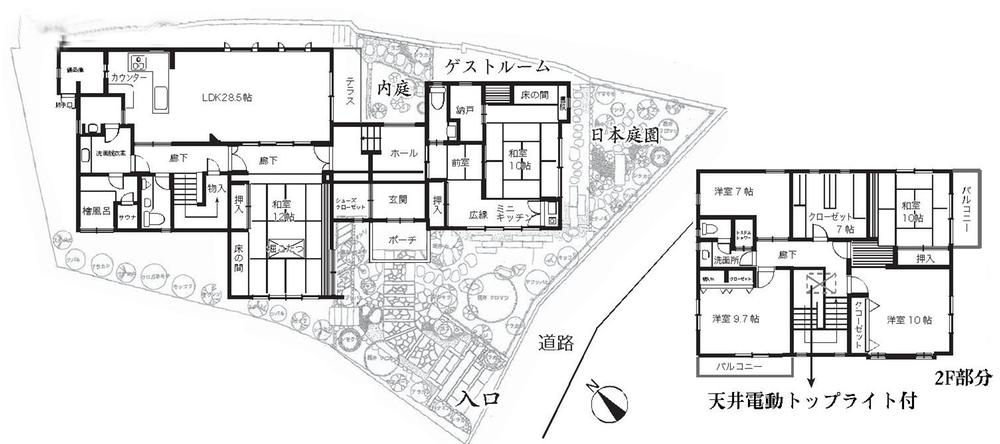 Floor plan. 198 million yen, 5LDK + S (storeroom), Land area 440.79 sq m , Building area 293.06 sq m floor plan