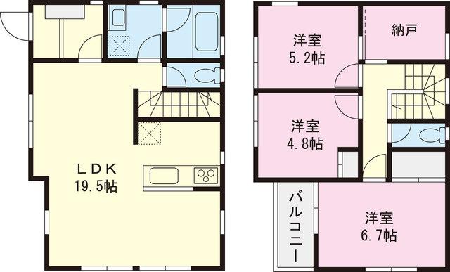 Floor plan. 35,958,000 yen, 3LDK+S, Land area 119.18 sq m , Building area 90.67 sq m
