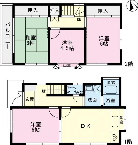 Floor plan. 21,800,000 yen, 4DK, Land area 76.04 sq m , Building area 72.86 sq m
