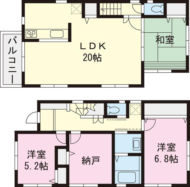 Floor plan. 37,800,000 yen, 3LDK+S, Land area 103.7 sq m , Building area 97.51 sq m