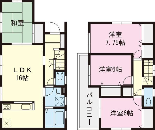 Floor plan. 37,800,000 yen, 4LDK, Land area 155.44 sq m , Building area 99.36 sq m
