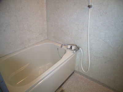 Bath. Bathroom hot water supply of construction work already