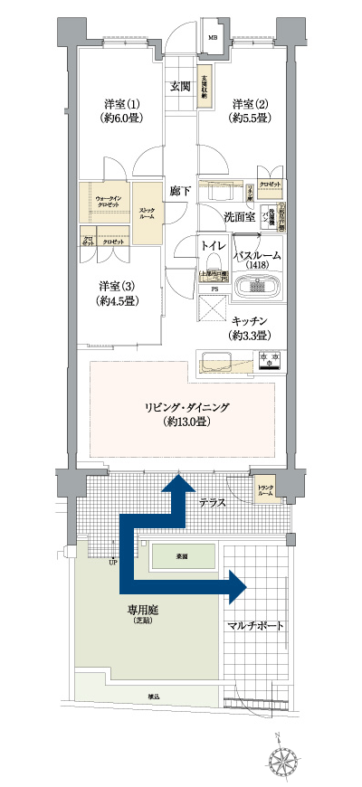 Floor: 3LDK + WIC + ST + TR, the occupied area: 72.61 sq m, Price: TBD