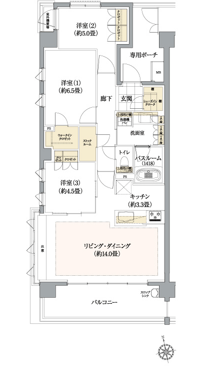 Floor: 3LDK + WIC + SIC + ST, the area occupied: 78.78 sq m, Price: TBD