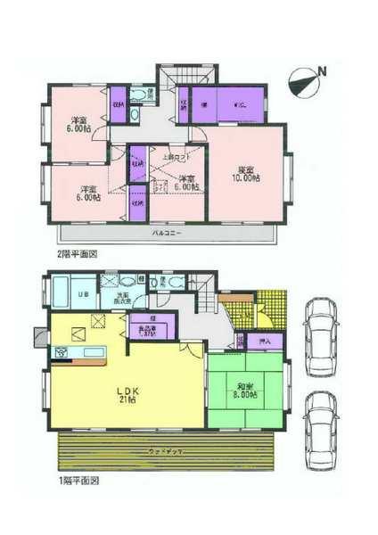Floor plan. 49,800,000 yen, 5LDK, Land area 172.05 sq m , Building area 144.49 sq m