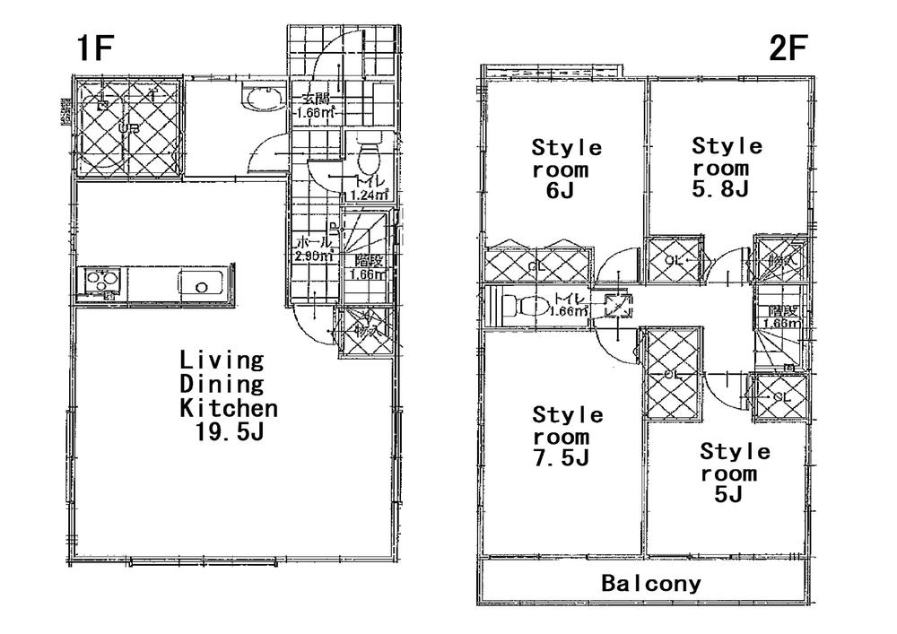 Floor plan. 38,800,000 yen, 4LDK, Land area 124.63 sq m , Building area 99.37 sq m