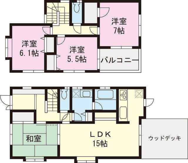 Floor plan. 32,800,000 yen, 4LDK, Land area 173.32 sq m , Building area 97.7 sq m