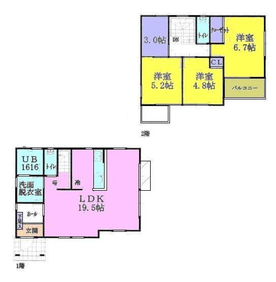 Floor plan. (D), Price 35,958,000 yen, 4LDK, Land area 119.18 sq m , Building area 90.67 sq m