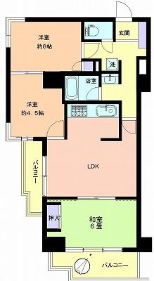 Floor plan. 3LDK, Price 22,900,000 yen, Occupied area 60.38 sq m , Balcony area 9.15 sq m