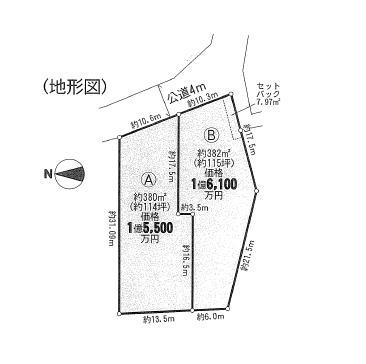 Compartment figure. Land price 155 million yen, Land area 380 sq m