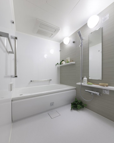 Bathing-wash room.  [bathroom] Heating in the bathroom before bathing in the bathroom heating dryer, After bathing possible to suppress the occurrence of mold and dried. Also, It can also be used for drying clothes, such as a rainy day.