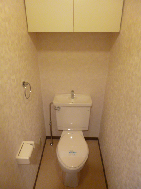 Toilet. If there is a shelf in toilet, I will hide the various things (^^) / 