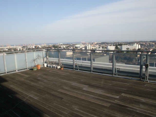 Balcony. About 65 square meters roof balcony of, Sea view! 