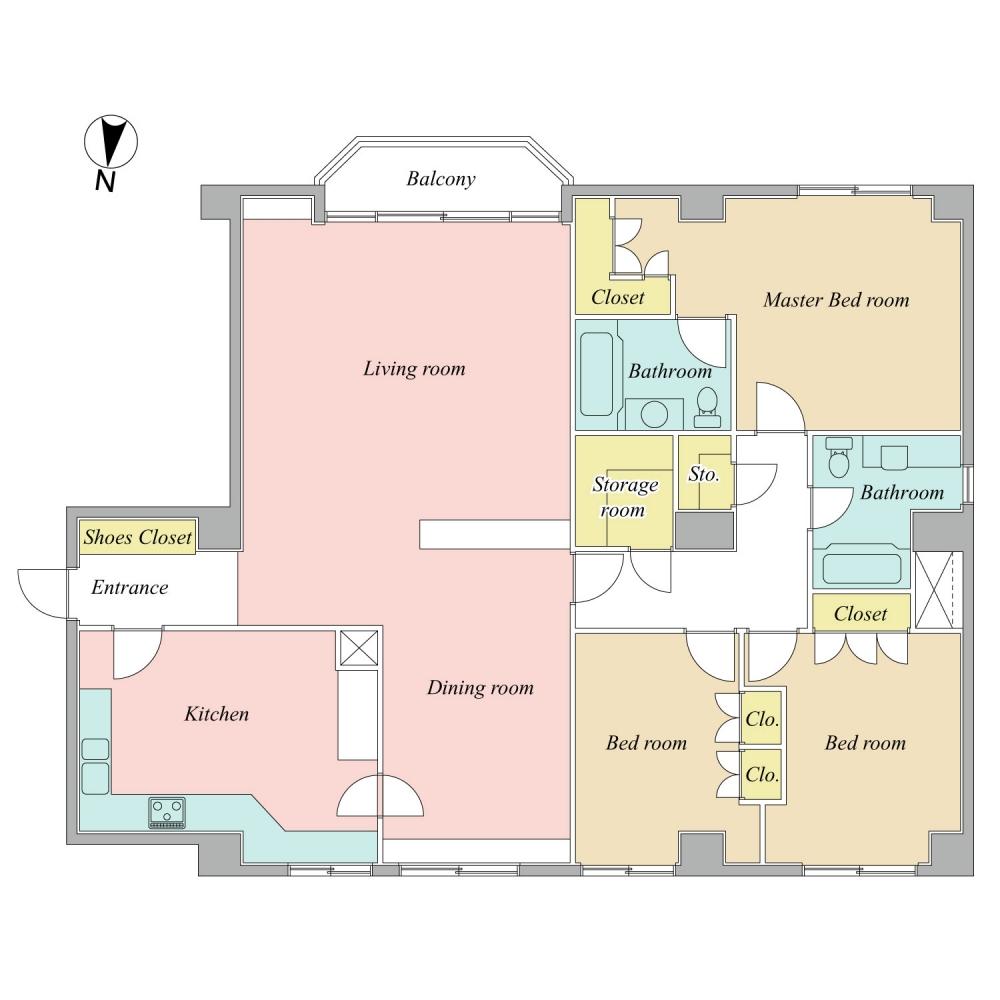 Floor plan. 3LDK + S (storeroom), Price 78 million yen, Footprint 162.12 sq m , Balcony area 5.27 sq m