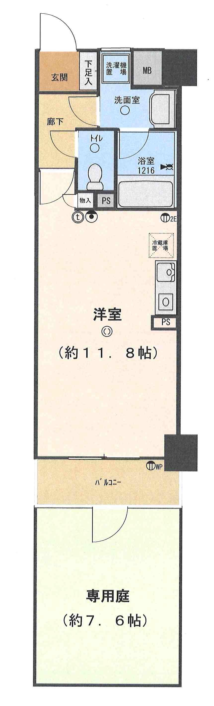 Floor plan. Price 14.2 million yen, Occupied area 30.03 sq m , Balcony area 3.63 sq m about 11.8 quires of Western-style ・ Bus toilet another 30 sq m more than ・ Southeast direction ・ Private garden about 7.6 Pledge with dwelling unit