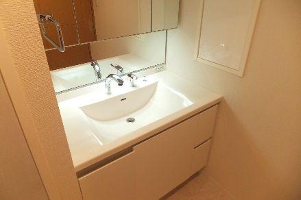 Wash basin, toilet. ~ Interior was completed ~