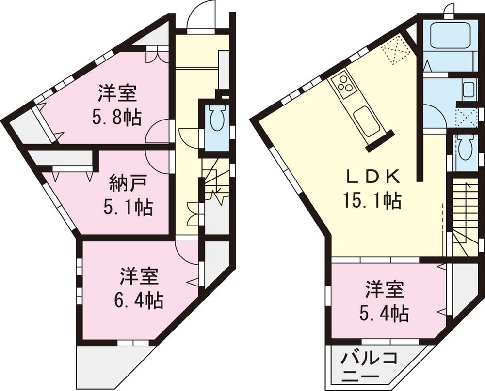 Floor plan. 39,958,000 yen, 3LDK + S (storeroom), Land area 103.49 sq m , Building area 91.6 sq m
