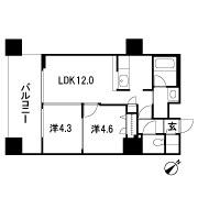 Floor: 2LDK, occupied area: 47.09 sq m, Price: 26,400,000 yen, now on sale