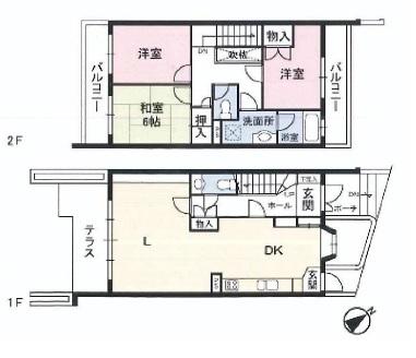 Floor plan. 3LDK, Price 42,800,000 yen, Occupied area 99.06 sq m , Balcony area 18.9 sq m