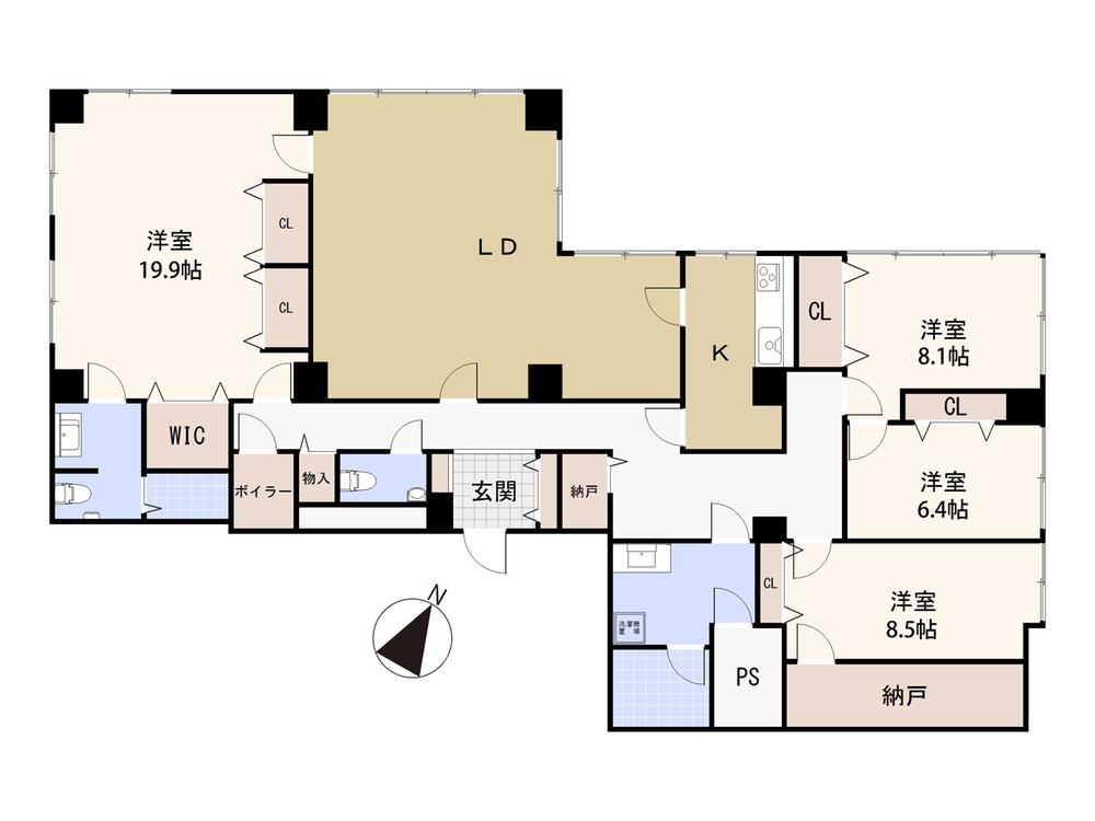 Floor plan. 4LDK, Price 86,800,000 yen, Footprint 228.36 sq m