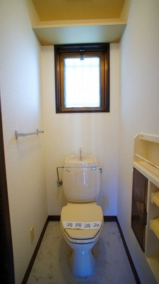 Toilet. With small window