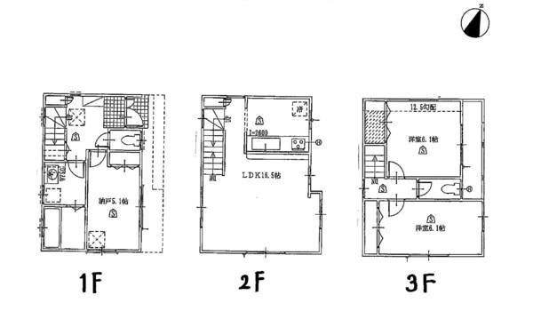 Floor plan. 34,800,000 yen, 2LDK + S (storeroom), Land area 50.2 sq m , Building area 83.4 sq m