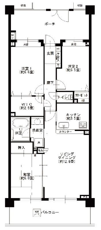 Floor plan. 3LDK + S (storeroom), Price 37,900,000 yen, Occupied area 76.56 sq m , Balcony area 11.9 sq m