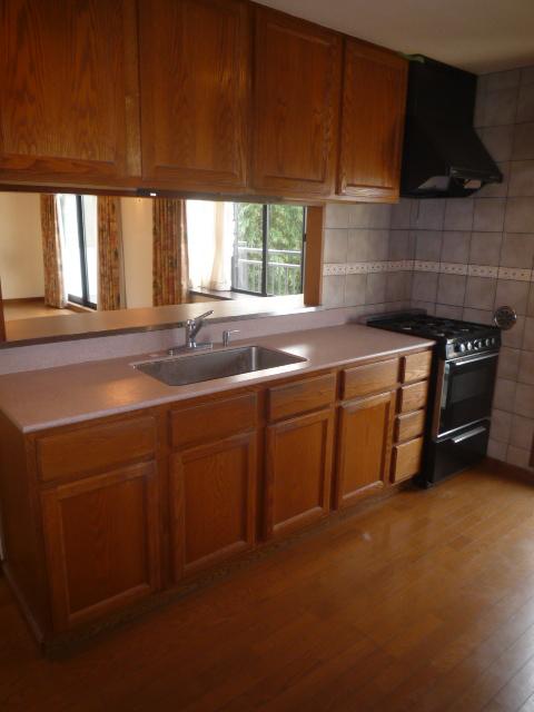 Kitchen. Counter kitchen with oven