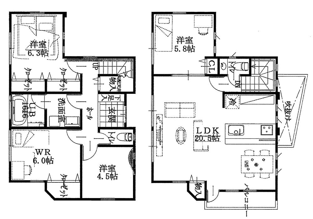 Floor plan. (C), Price 59,400,000 yen, 4LDK, Land area 108.84 sq m , Building area 100.19 sq m
