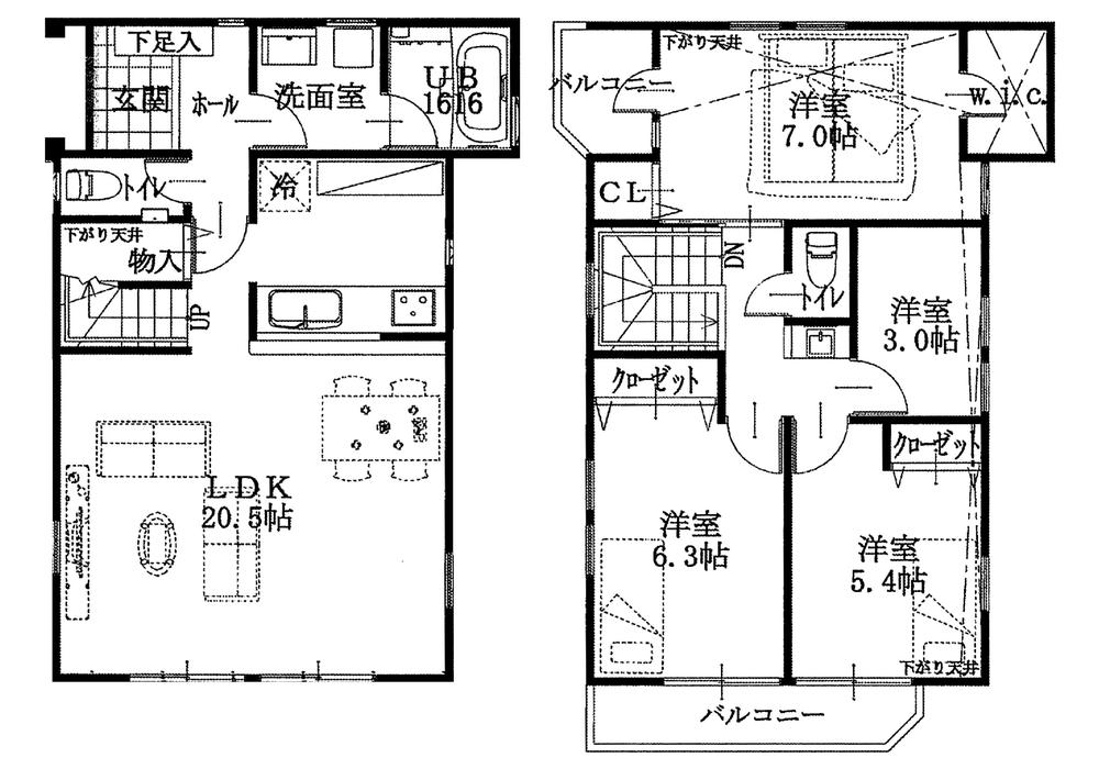 Floor plan. (D), Price 61,400,000 yen, 4LDK, Land area 112.71 sq m , Building area 100.19 sq m