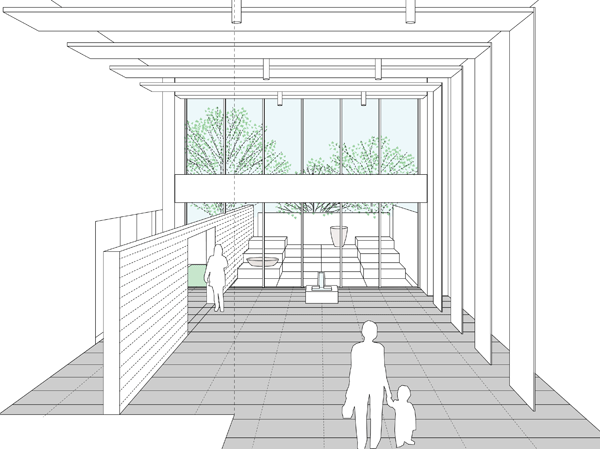 Features of the building. Entrance Hall Renderings illustrations