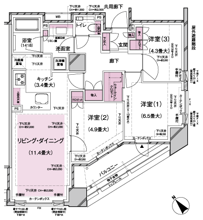 Floor: 3LDK + WIC, the occupied area: 69.77 sq m, Price: 63,398,000 yen (plan), now on sale
