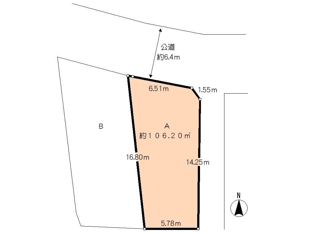 Compartment figure. Land price 35,800,000 yen, Land area 106.2 sq m