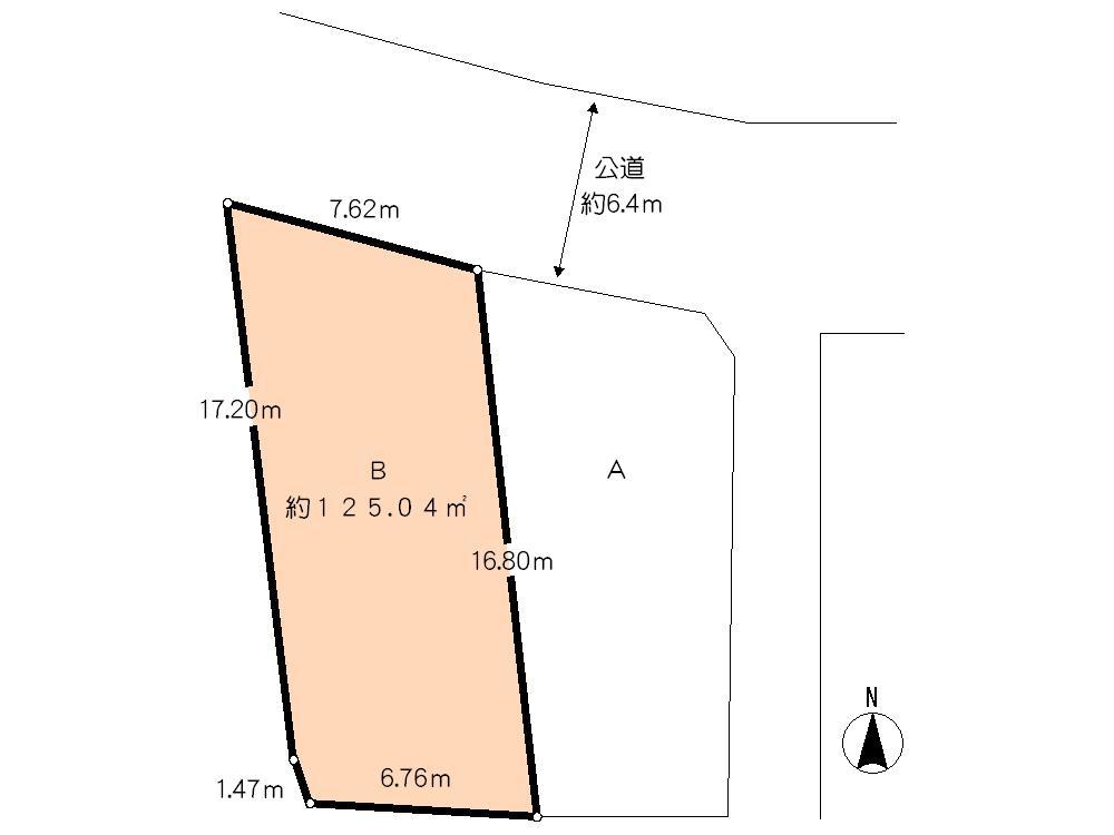 Compartment figure. Land price 44,800,000 yen, Land area 125.04 sq m