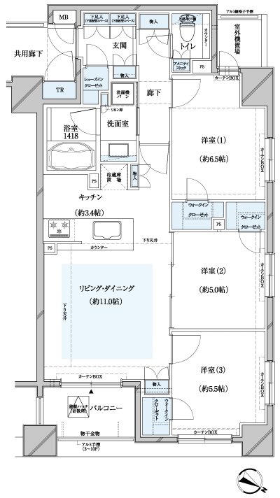 Floor: 3LDK + 3WIC + SIC, the occupied area: 72.06 sq m, Price: 38,900,000 yen, now on sale