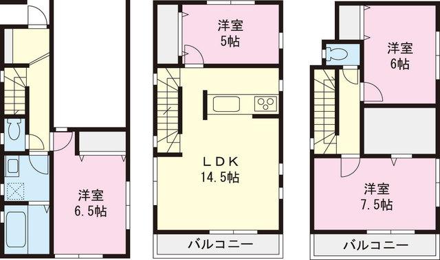 Floor plan. 39,800,000 yen, 4LDK, Land area 62.88 sq m , Building area 99.77 sq m