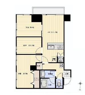 Floor plan. 2LDK+S, Price 24,800,000 yen, Footprint 58.4 sq m , Balcony area 4.5 sq m