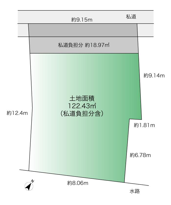 Compartment figure. Land price 27.3 million yen, Land area 103.46 sq m