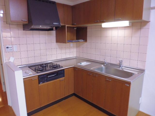 Kitchen. System kitchen L-type