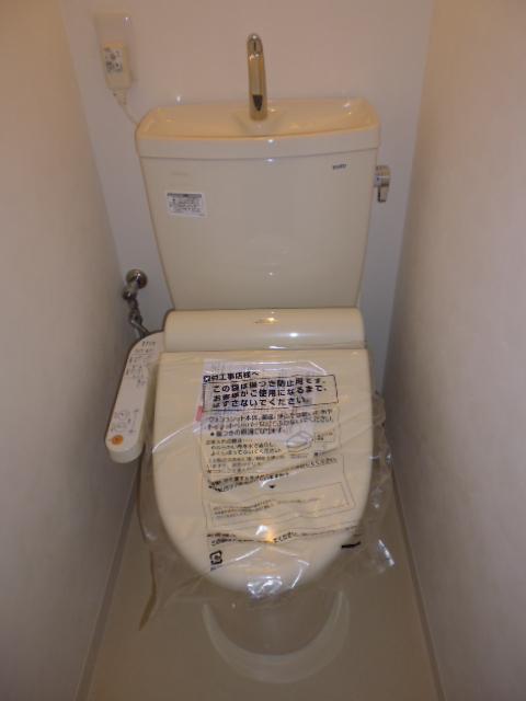 Toilet. The toilet, It is with warm water washing heating toilet seat.