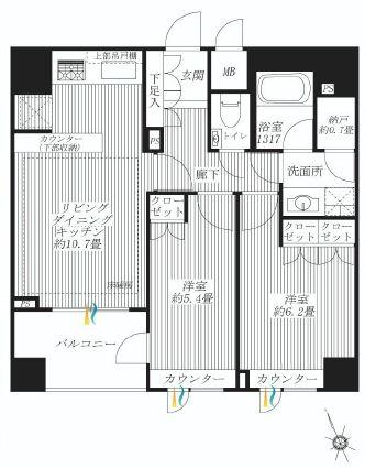 Floor plan. 2LDK+S, Price 46,800,000 yen, Occupied area 55.31 sq m , Balcony area 5.47 sq m per yang ・ Ventilation is good southwestward dwelling unit