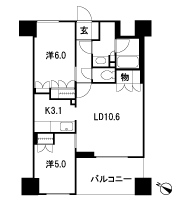 Floor: 2LDK, occupied area: 55.14 sq m