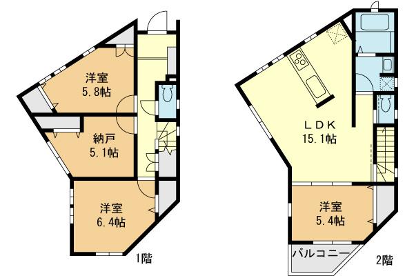 Floor plan. 39,958,000 yen, 3LDK + S (storeroom), Land area 103.49 sq m , Building area 91.6 sq m floor plan